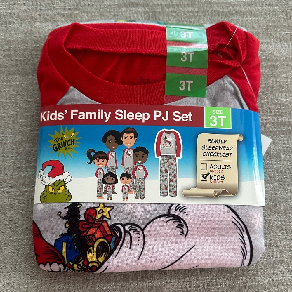 Kids The Grinch Pajama Set 3T